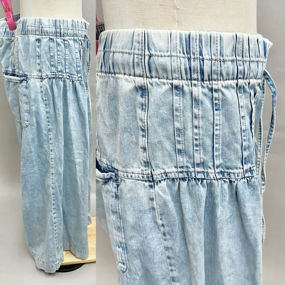 Free People We The Free Forget Me Knot Pull-On Jeans Size Large‎  Light Wash - Picture 14 of 16